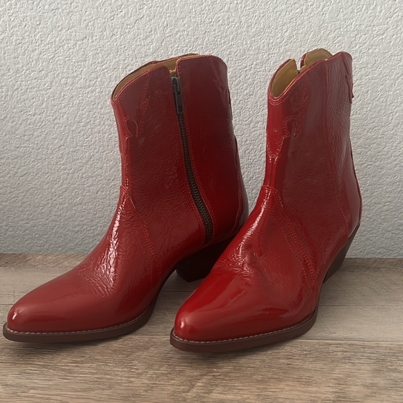 Free People Red Cowboy Bootie - Picture 1 of 3